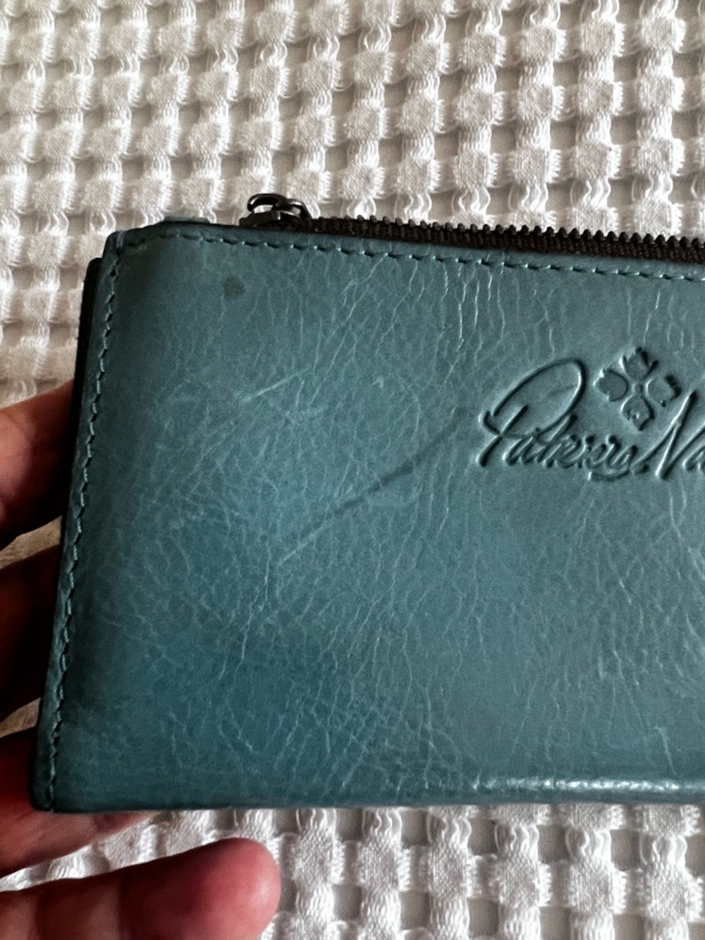 Patricia Nash Teal Leather Wallet with Snap Closure - Picture 5 of 8